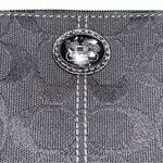 Coach NEW  Black Mini Monogram Signature C Wristlet Photo 1