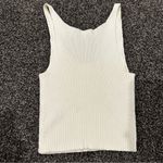 Free People  cream Ribbed crop Tank Top Photo 5