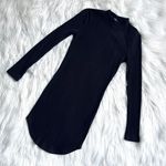 Forever 21 Black High Neck Body-Con Ribbed Knit Dress Photo 2