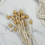 Womens Mother of Pearl Woven Macrame Tie Belt Small (S) ✨ White Photo 14