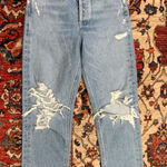 AGOLDE  90s Mid Rise Loose Fit Distressed Jeans Light Wash Size 22 Photo 0