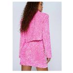 Nasty Gal Premium Velvet Pink Sequin Mini Skirt Size 0 - New With Tags Photo 2