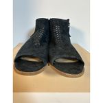 Sofft Nalda Sandals Size 6 Black Leather Peep Toe Perforated Sling Back Zipper Photo 7