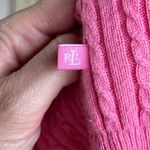 Ralph Lauren Lauren Women's Pink 100% Cotton Mini Cable Knit Sweater Size M Photo 4