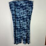 Denim & Co Pants 3X Plus Size Blue Tie Dye Wide Leg Boho Lounge Beach Resort QVC Photo 2
