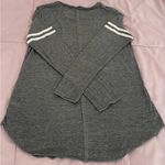 Chaser “Weekend” gray application striped sleeves loungewear sweatshirt, size L Photo 12