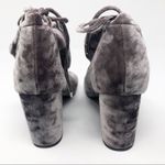 Report Velvet Peep Toe Zip Purple Ankle Boots Size 8.5 Photo 3