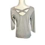Ava James  Gray Long Sleeve Shirt SZ S Photo 7