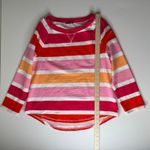 Talbots T by  Cozy Crush Pullover Large Zippy Stripe UPF 50 Preppy Colorful‎ Bold Photo 9