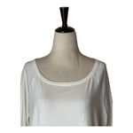 Lilla P Shirt Women Medium White Pima Cotton Knit Asymmetric Hem‎ Top Tee Photo 2