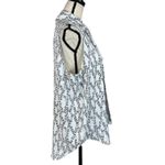 Ann Taylor  Large Top Geometric Sleeveless Lightweight Button V-Neck Tie Scarf Photo 2