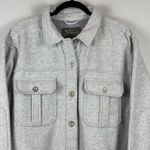 Natural Reflections Shirt Jacket Women 1X Heathered Gray Chore Outdoorsy Durable Photo 2