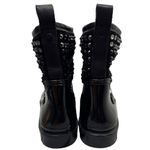 Michael Kors Womens Dani Rain Boots 11 Black Ankle Rhinestone Embellish Pull On Photo 6