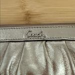 Coach  Metallic Silver/Gold Clutch Wristlet with Hang Tag & Lavender Interior Photo 9
