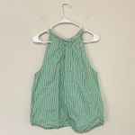 J.Crew Printed Tie-Neck Cotton Poplin Top in Sunray Stripe Kelly Ivo Size 10 Photo 3