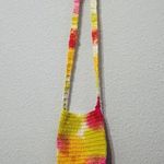 Urban Outfitters NEW  Woven Neck Tassel Fringe Multicolor Knit Crossbody Pouch Photo 2