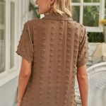 New Womens Texas Girl Boutique Swiss Dot Button Down Blouse Top Photo 1