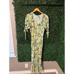 Anthropologie Short Sleeve V Neck Slip Midi Dress printed maxi NWT NEW Photo 1