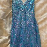 Breeze Bridal Light Blue Sparkly Prom Dress Photo 1