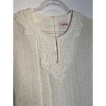 American Vintage 1970s Evelyn Pearson Embroidered Muslin Boho Dress with Bell Sleeves small Photo 15