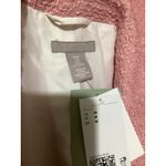 H&M  Pink Textured Tweed Blazer Jacket Gold Buttons Oversized Women Medium Photo 5