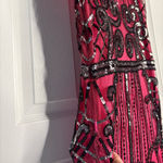 Elegant Magenta Sequin Dress, Size Small Pink Photo 3