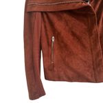 BLANK NYC SL8 by  Rust Brown Soft Faux Suede Zipper Moto Jacket Photo 5