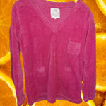 Coeur D'Alene Fleece V Neck Long‎ Sleeve Shirt Size XL Pink Photo 0