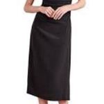 La Ligne Black Silk Midi Sasha Dress Size Large / 10 Photo 0