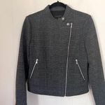 Ann Taylor Grey Plaid Zip Up Jacket Blazer ~ Pockets, Lined ~ Women’s Size 2 Photo 0