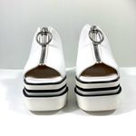 Stella McCartney Sneakelyse Platform Wedge Zip Slide Sandals White Size 40.5 EU Photo 5