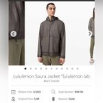 Lululemon Lab Saura jacket waterproof unisex graphite size XS Photo 2