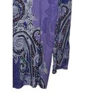 Chico's Women's Sweater Paisley Thin Knit Gem Beaded Long Cardigan Purple Sz. 1 Photo 6