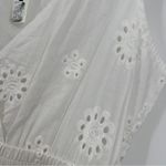 AQUA  Swim Eyelet Tiered Cover-Up Dress in White Nwt Photo 5