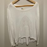 Billabong  White 100% Cotton Knit Sweater With Shark Design Size Large Photo 1