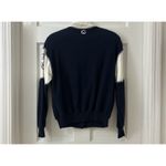 St. John Sport Marie Gray Nautical Old Money Crested Varsity Jacket Navy Sm FLAW Photo 2