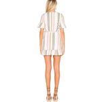 Privacy Please Privacy‎ Please May Mini Wrap Dress in Multi Stripe Pink & Tan, Size Medium Photo 10