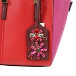 Kate Landry New  Jewel Tag Handbag Purse Red Pink Shoulder or Tote Small Bag Photo 1