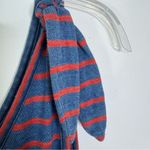 Faherty Cotton Striped Tie Shoulder Florence Dress Nautical Blue Size M Photo 9