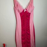 Cherry Mellow Chic Pink Mini Dress with Lace Accents Photo 3