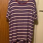 LuLaRoe Multicolored Oversized Striped Tunic T-Shirt Blouse Women Size XS Photo 0