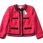 J.Crew NWT Lady Jacket in Berry Pink Double-Serge Wool Cropped Blazer 0 Photo 0