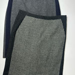 Two J.Crew The Pencil Skirts Sz 4 Black Navy Gray Wool Blend Career Office (b27) Photo 0