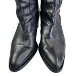 Diane Von Furstenberg DVF Diane Von Furstenburg black leather heeled back zip boots size 7.5 M Photo 3