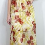 4SI3NNA tiered floral lightweight maxi dress size large Red Photo 0