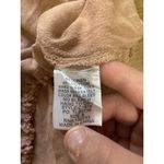 Umgee Linen Blend Top Size S Mauve Tan Flowing Short Slv Raw Frayed Hem Boho Photo 5