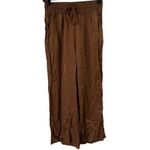 Melissa Nepton Orti Satin Pant Womens XS Brown Flowy Wide Leg Drawstring Waist Photo 2