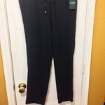 Lauren Ralph Lauren LRL women's silky pocketed drawstring casual lounge pants Black Size 6 Photo 2