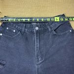 Micas  Black Wide Leg Jeans Distressed Ripped Knee High Waisted Baggy Grunge Y2K Photo 5