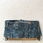 ZARA  Denim Bandeau Crop Top XS Photo 2